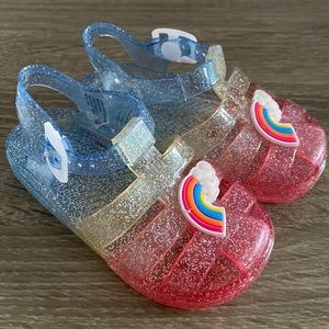 Rainbow Slippers Girl Toddler Size 6 NWOT